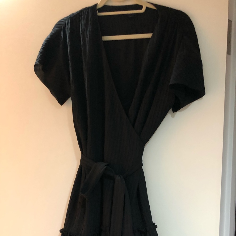 All Saints size 6 black wrap dress